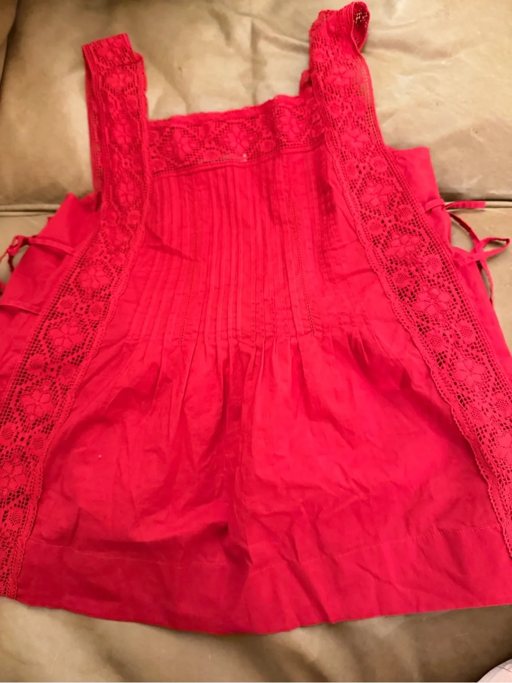 MADEWELL M The Sophie Top COTTON LACE TANK OA390 $88